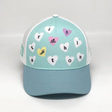 WT TRI-ATH-LON Mint Hearts BOCO Running Trucker
