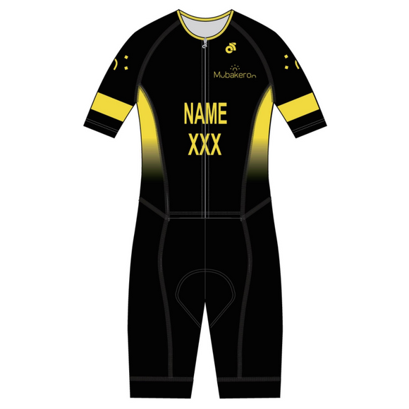 2025 Mubakeron PERFORMANCE Aero Short Sleeve Tri Suit - Name & Country